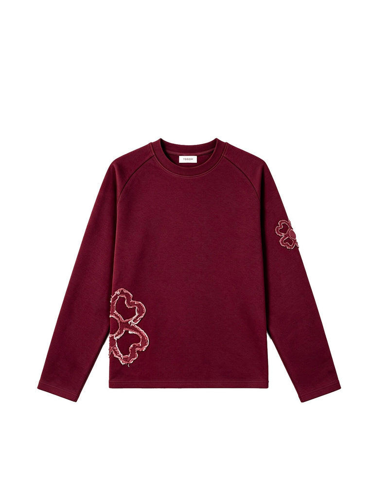 Longsleeve Empreinte — Bordeaux Obscur