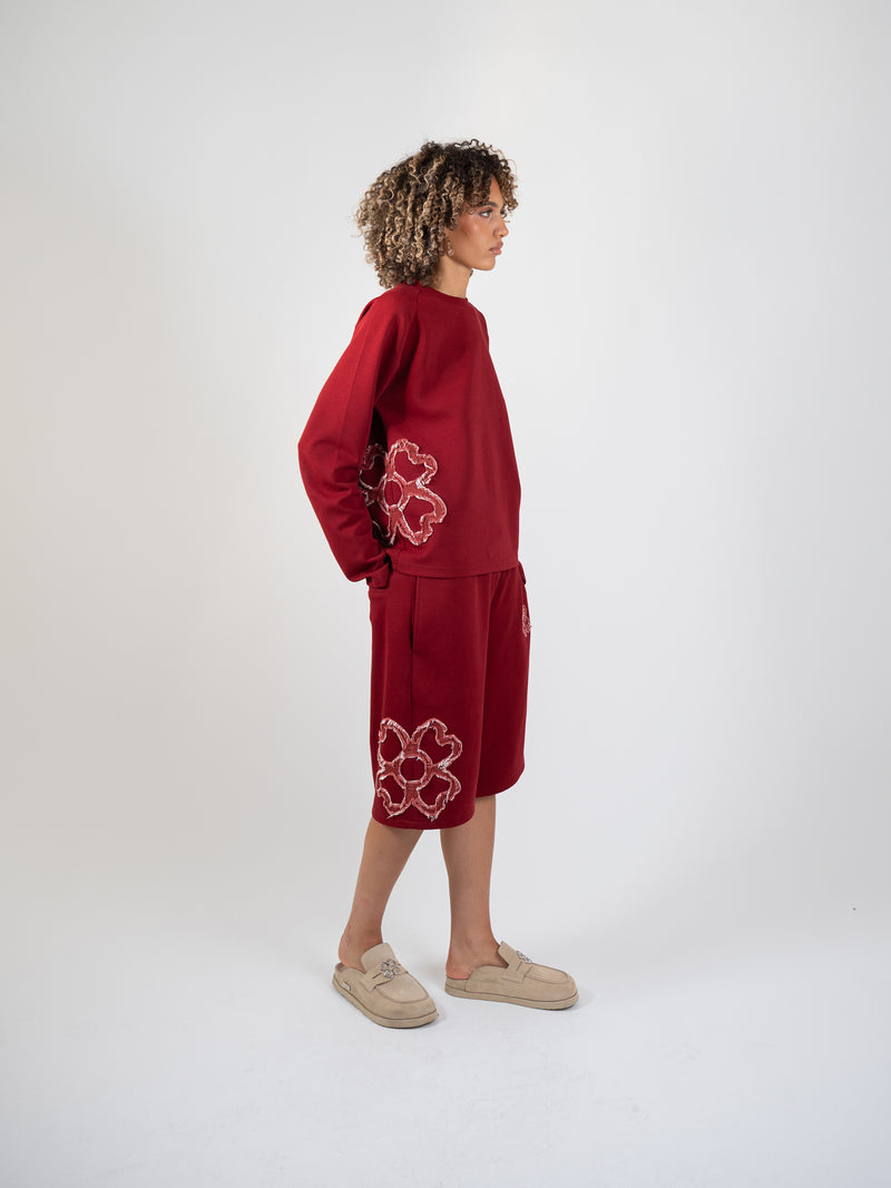 Longsleeve Empreinte — Bordeaux Obscur