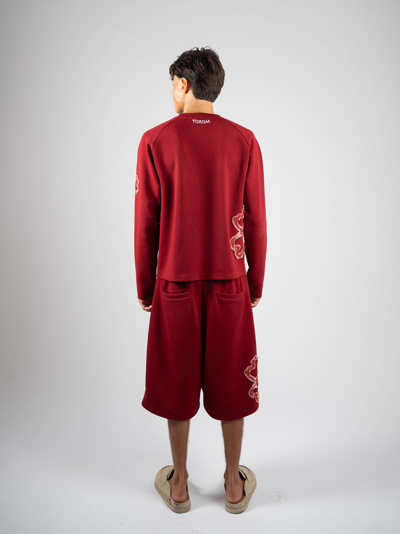 Longsleeve Empreinte — Bordeaux Obscur