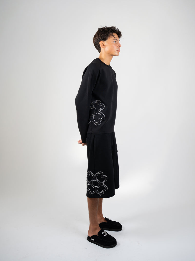 Longsleeve Empreinte — Noir Obsidienne