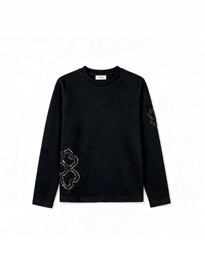 Longsleeve Empreinte — Noir Obsidienne