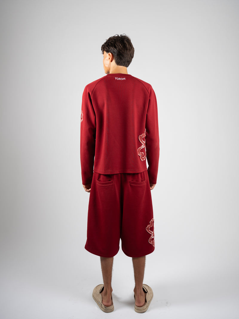Longsleeve Empreinte — Bordeaux Obscur