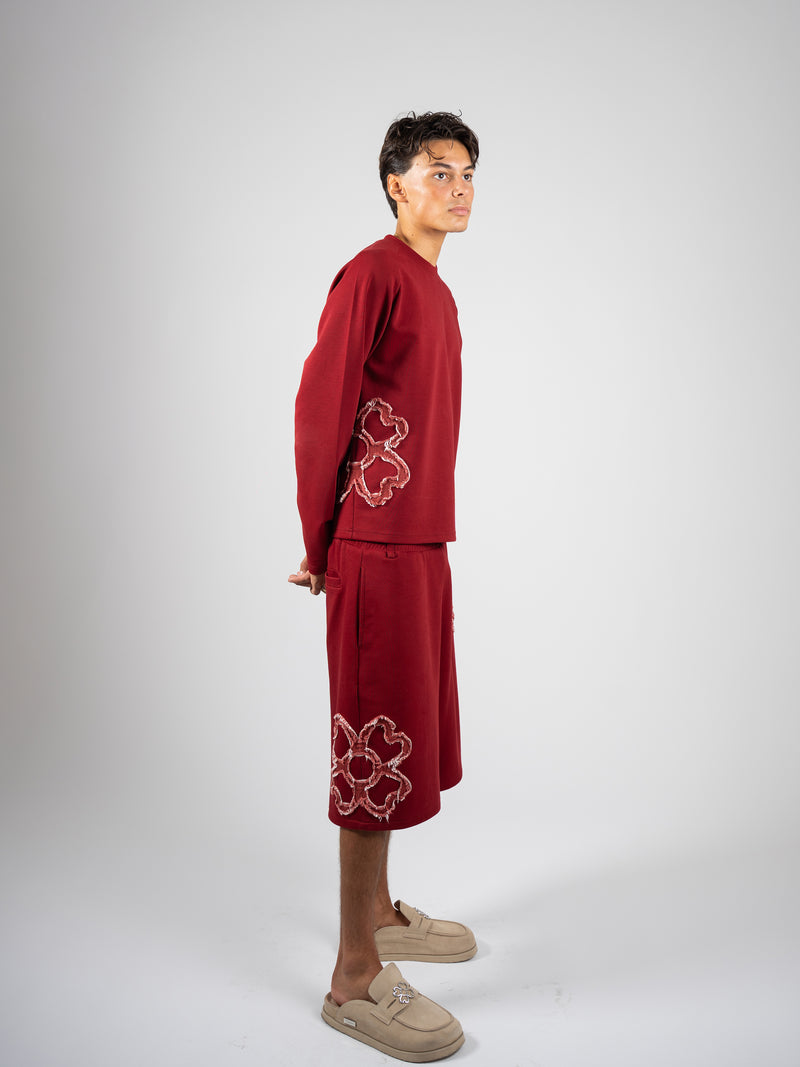 Longsleeve Empreinte — Bordeaux Obscur