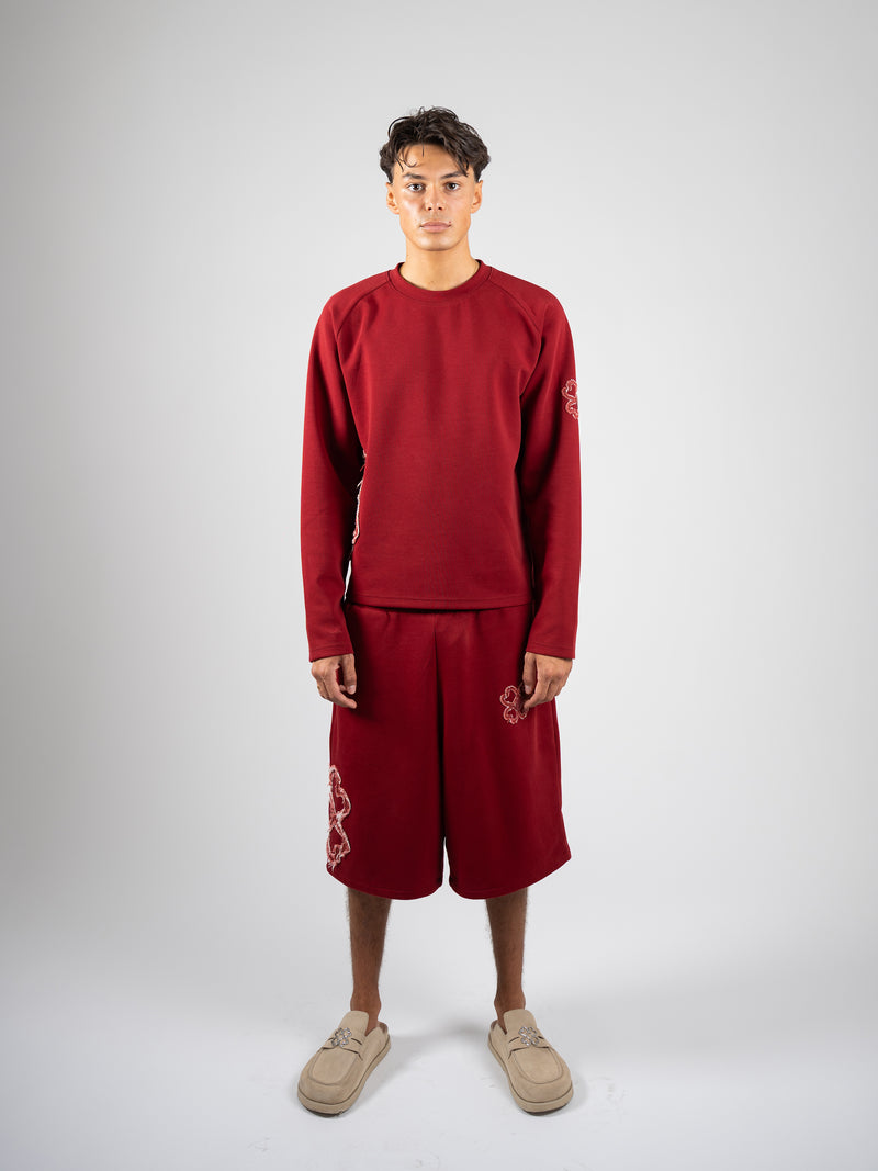 Longsleeve Empreinte — Bordeaux Obscur