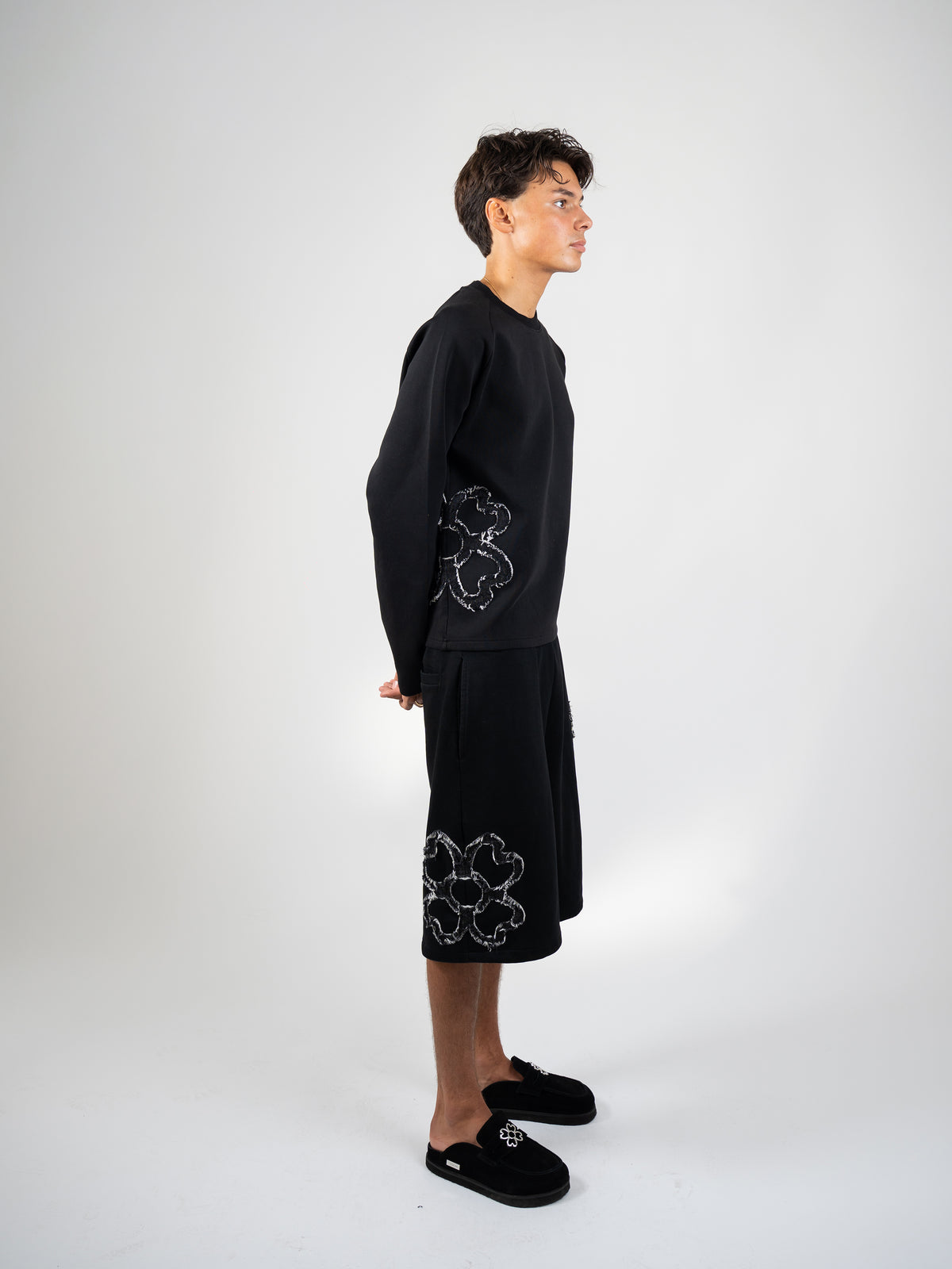 Longsleeve Empreinte — Noir Obsidienne