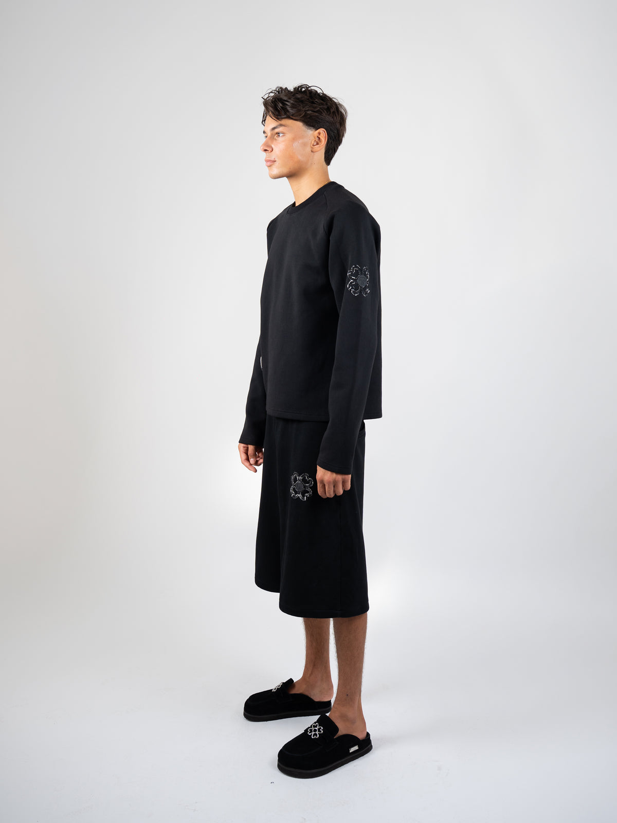 Longsleeve Empreinte — Noir Obsidienne