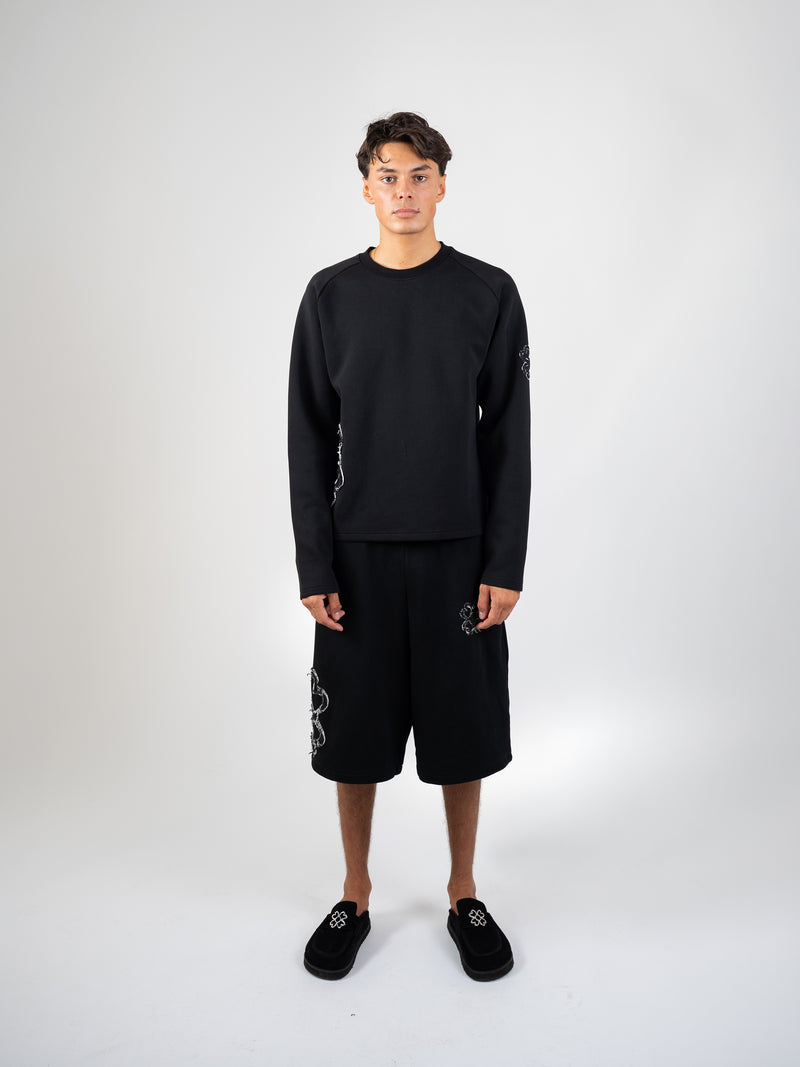 Longsleeve Empreinte — Noir Obsidienne