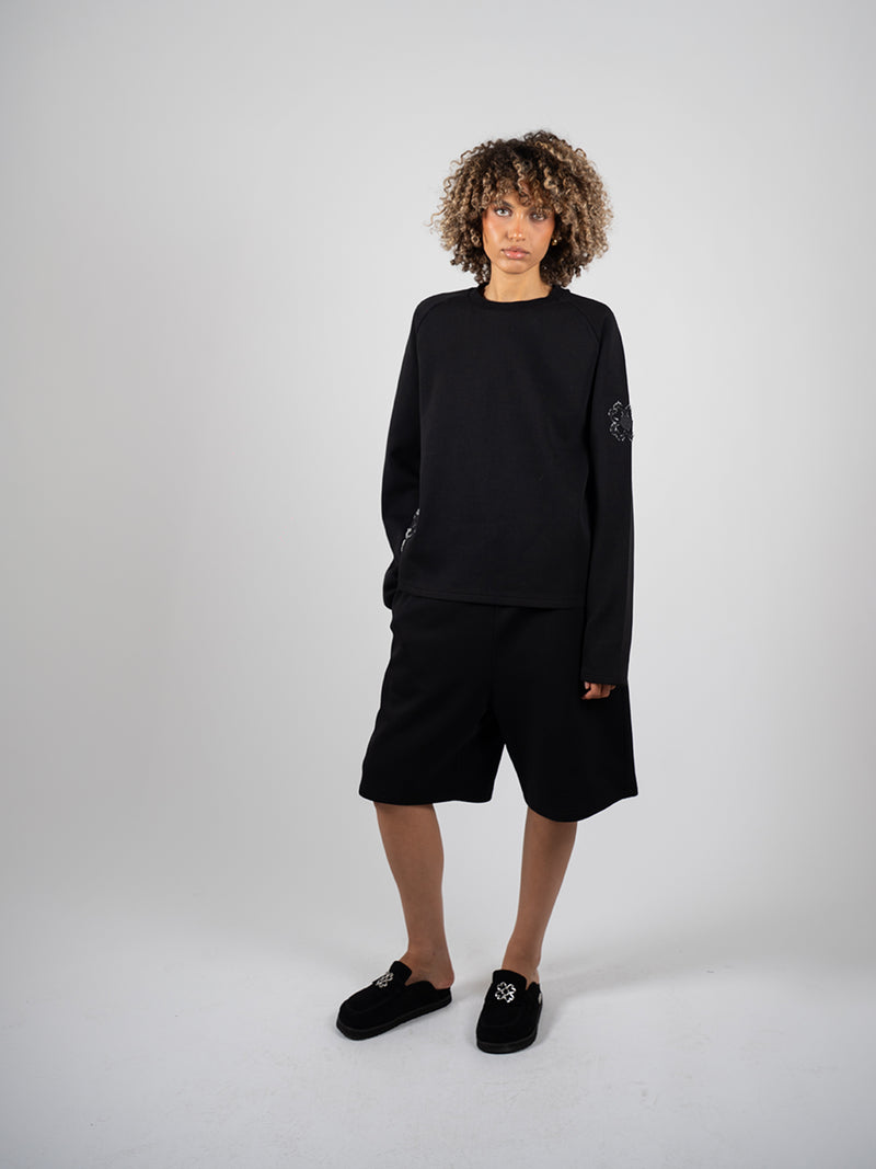 Longsleeve Empreinte — Noir Obsidienne